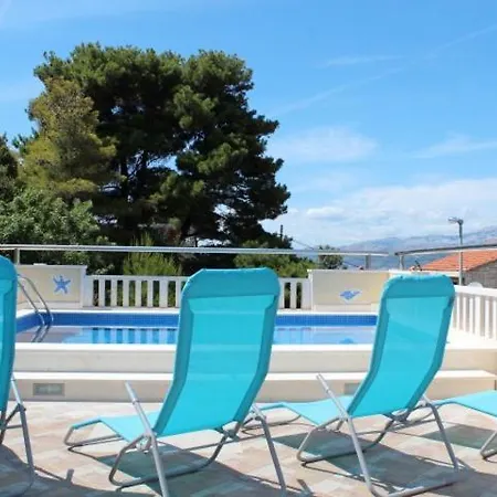 Family Friendly House With A Swimming Pool Postira, Brac - 5661 * ポスティレ